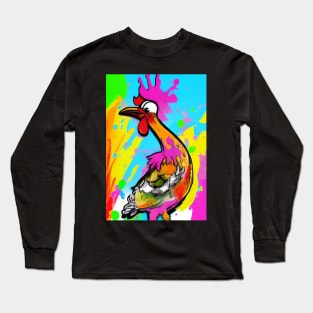 Funky 60's Chicken Long Sleeve T-Shirt